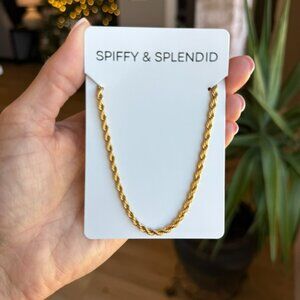 🩷 2/$25 - 16" Stainless Steel Rope Chain - 18k Gold Plated